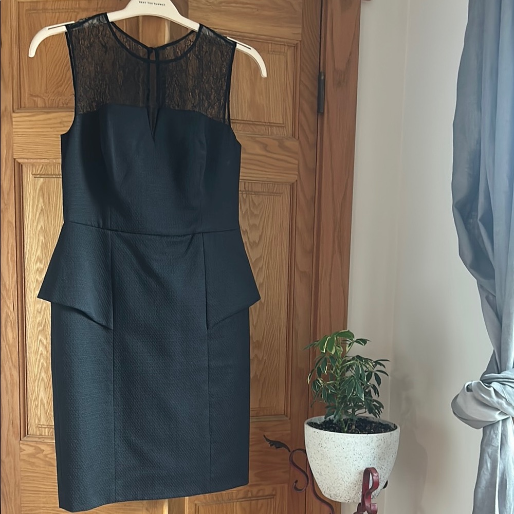 Aiden Black Sleeveless Peplum Mini Dress